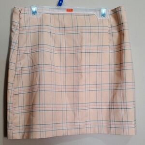 Forever 21 Plaid Tan Mini Skirt Size Small